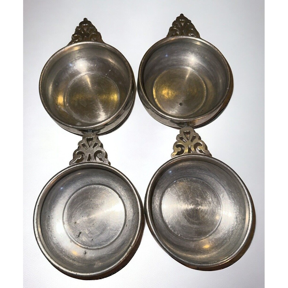 4 Pewter by Empire Handled Porringer Bowl - 4" Round